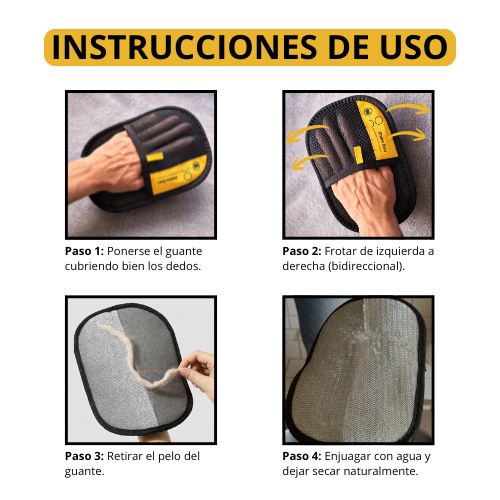 Guante quitapelo electrostático