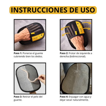 Guante quitapelo electrostático